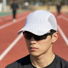 윈드러너 경량 메쉬 러닝 모자, 1개, 화이트