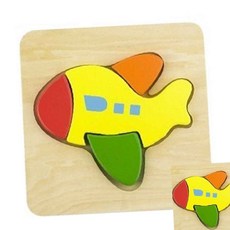 더아이 비가 베이비퍼즐 비행기 16개월장난감 유아원목퍼즐 두돌퍼즐