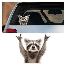 락킹 라쿤 스티커 재미있는 귀여운 자동차 데칼 5.5인치 노트북 벽 범퍼 스티커 AWPS109, 락킹 라쿤 스티커, 재미있는 귀여운 자동차 데칼 5.5, 1개