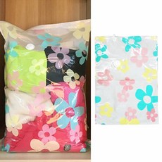 진공 압축팩 꽃무늬 소형 패딩압축팩 이불압축팩