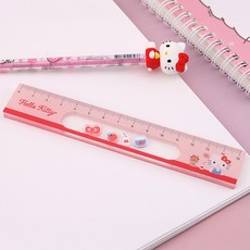 헬로키티 쉐이커 자 15cm 1개, 레드혼합