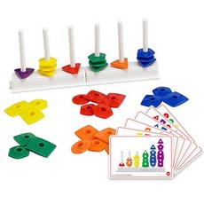 유아 패턴도형 쌓기놀이 활용카드 세트 아이장난감 감각발달