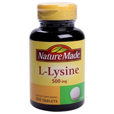 Nature Made L-賴氨酸 500mg 片劑, 100 件, 1個