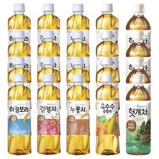 웅진 하늘보리 누룽지차 옥수수수염차 결명자차 헛개차 500ml 각4개씩 20페트 차음료, 20개