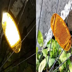 셀렉토리 자전거바퀴 안전반사판 1P 자전거시인성, 백색