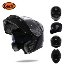 오토바이 듀얼 바이저 모듈러 풀 페이스 헬멧 플립 업 헬멧 DOT 승인 성인 남성 여성 Casco Moto CYRIL AH121, 2) 1 - L, 2) 1  L