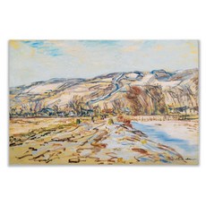 모네 벽 아트 컬렉션 겨울 지버니에서 1886 클로드 파인 지클레이 프린트 프리미엄 품질의 액자 제작, 기본 옵션