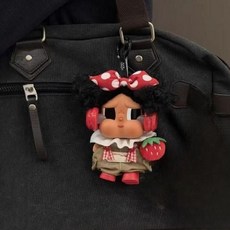 팝마트 크라이베이비 휴가일기 시리즈 작은 물방울 무늬 울음 아기 옷 눈물 공장 울고 있는 세대 2세대 인형 제외, 1세대와 2세대는 보편적입니다, 팬츠+스카프+딸기+레드신발 세트