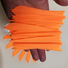 3인치 플레칭 자연 화살 깃털 쉴드 컷 양궁 사냥 플레치 액세서리 50 개, 07 주황색, 1개