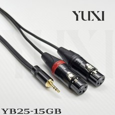YUXI 雙XLR母轉3.5mm Y型音源線 聲卡混音機連接線, 1個, 雙XLR母 轉 3.5mm直頭,總長度30公分 含雙邊頭 單條