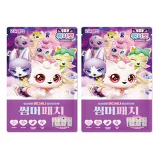 위시캣 매직카드 썸머패치 24매입 어린이 모기패치 벌레물림패치 캐릭터 쿨링패치, 2개