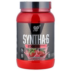 BSN Syntha-6 Edge 프로틴 파우더 드링크 믹스 딸기 밀크셰이크 1.06kg(2.34lb), 1개, 1.06kg
