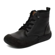 J SHOE 牛皮綁帶百搭刷毛內裡踝靴 3cm