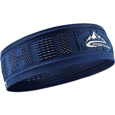 GOLOVEJOY 運動髮帶 男女通用 高彈性吸濕排汗 透氣跑步瑜珈頭帶, 藍色, 1個