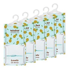 YOUHO 걸이식 수분 흡수제 5팩 - 신선하고 깨끗한 공기를 위해 곰팡이 냄새 제거 옷장에 이상적인 수분 흡수제 더 많은 수분 흡수력(스카이 블루), sky blue