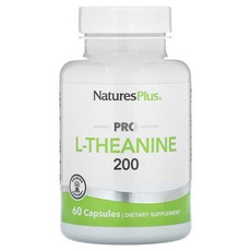 NaturesPlus Pro L-Theanine 200 Capsule 네이처스플러스 프로 L-테아닌 200 캡슐, 1개, 60정