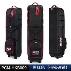PGM高爾夫航空包 135CM加厚尼龍布 附密碼鎖可折疊飛機託運, HKB009黑紅