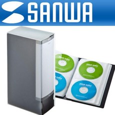 강원전자 산와서플라이 강원전자 파일형 CD/DVD 케이스 96매/블랙 FCD-FL96BK