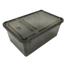 飼養盒 飼養箱 黑 適合守宮 角蛙 蜘蛛 蛇類 龜類 兩棲爬蟲, 1個, 小飼養盒