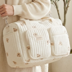 샵브릿지 기저귀가방 대용량 멀티 포켓 숄더백, 화이트