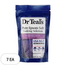 닥터틸즈 퓨어 엡섬 솔트 소킹 솔루션 위드 라벤더, 450g, 7개