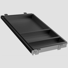 桌下抽屜收納盒 塑膠隱形抽屜 辦公桌隱藏式收納盒, 黑色 B