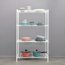 PaN EASY LIFE 多功能金屬層架, 4層, 白色
