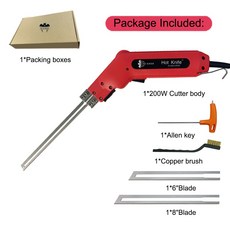 스티로폼 열선 커터기 전기 폼 폴리스티렌 절단기 핫 나이프 커터 DIY 절단 도구 KS EAGLE 110 V 230V, 5) 200W with two blade - 미국, 5) 200W with two blade - 미국