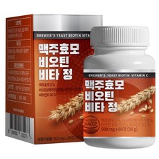 맥주효모 비오틴 비타정 1박스 2개월분, 2개, 60정