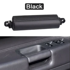 자동차 인테리어 도어 왼쪽 오른손 드라이버 가죽 당김 핸들 폭스 바겐 Touareg 2003-2010, 04 Black, 1개