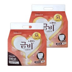 금비 남녀공용 팬티 기저귀, 중형, 10개입, 2개