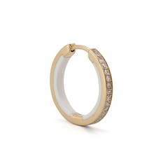 마리아블랙 골드 다이아몬드 후프 싱글 이어링