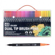 아트 세트 형광 48 마킹펜 붓 마커펜 입학 도모아 트윈 색 선물 붓펜 마카 마카펜 파스텔, 상세페이지 참조, 상세페이지 참조