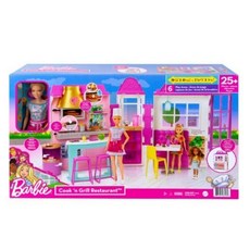 Mattel Barbie 芭比時尚餐廳玩具組合 (附娃娃), 詳見包裝, 1個