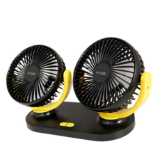 프루그 24V 트럭 화물차 차량용 선풍기 대형차 지게차 겸용, 옐로우