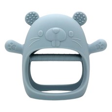 防吃手神器 小雞造型手環固齒器 寶寶矽膠磨牙玩具, 塵藍, 1個, 套手