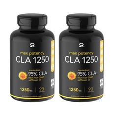 스포츠리서치 CLA 공액리놀렌산 1250mg 90소프트겔 x2개, 90정
