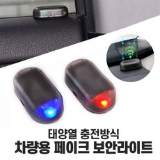 페이크 가짜 자동차 보안 라이트 태양광 경고등 도난방지 알람, 보안라이트-블루, 1개, 상세페이지 참조
