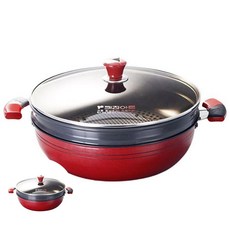 키친아트 경질 찜기 2단 32cm 야채찜기 찜기냄비, 상세페이지 기재