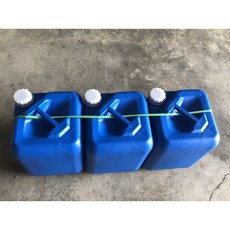 永富塑膠廠 20L 單口四角塑膠桶/儲水桶, 4個, 藍色