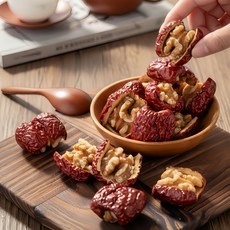 健康本味 夾核桃 堅果 零食 年貨 通過SGS檢驗, 1個, 紅棗核桃200g, 200g