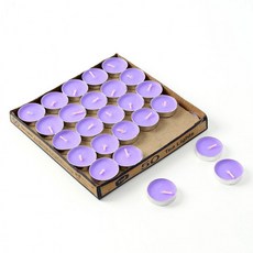 무향 원형 인테리어 티워머초 티라이트 50개입 퍼플, 1개