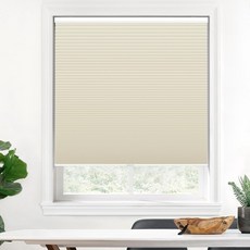 LazBlinds 무선 셀룰러 쉐이드 1.5인치 셀이 있는 블랙아웃 허니콤 윈도우용 실내 다크닝 단열 소음 감소 블라인드 19인치 W x 36인치 H 크림