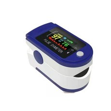 가정용 손가락 집게형 혈중 산소 측정기 혈중 산소 포화도 심박수 측정 비침습적 측정기 네이비 1개, 병원과 동일 원터치 측정 1대