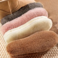 남녀 공용 겨울 신발 보온 양털 기능성 깔창, 화이트 / 245cm, 1개