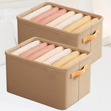 레디박스 대용량 패브릭 사계절 의류 정리 수납 보관함, 베이지, 2개