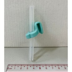 寶寶餐具W2 卡扣食品級矽膠吸管 可拆式吸管 輔食吸管 嬰幼兒吸管杯配件, 卡扣綠色（長約9CM）碗杯盤通用, 1個