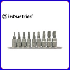 荷蘭7牌 594044 2分 9件組 GOGORO 防盜螺絲 五角星形中洞套筒 7 industries, 1個