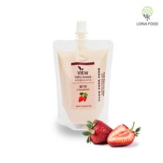 국산 콩두부 수제 두부쉐이크 뷰쉐이크 단백질쉐이크 다이어트 식사대용 무방부제 / 파우치 딸기 150ml, 1개