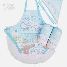 DOFM 시나모롤 앞치마 세트 토시두건세트 유아미술용앞치마팔토시세트